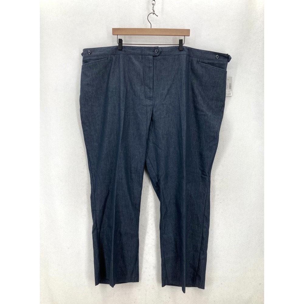 Maggie Barnes Catherines Jayne Pants Women's Plus 34W Dark Blue Stretch Comfort